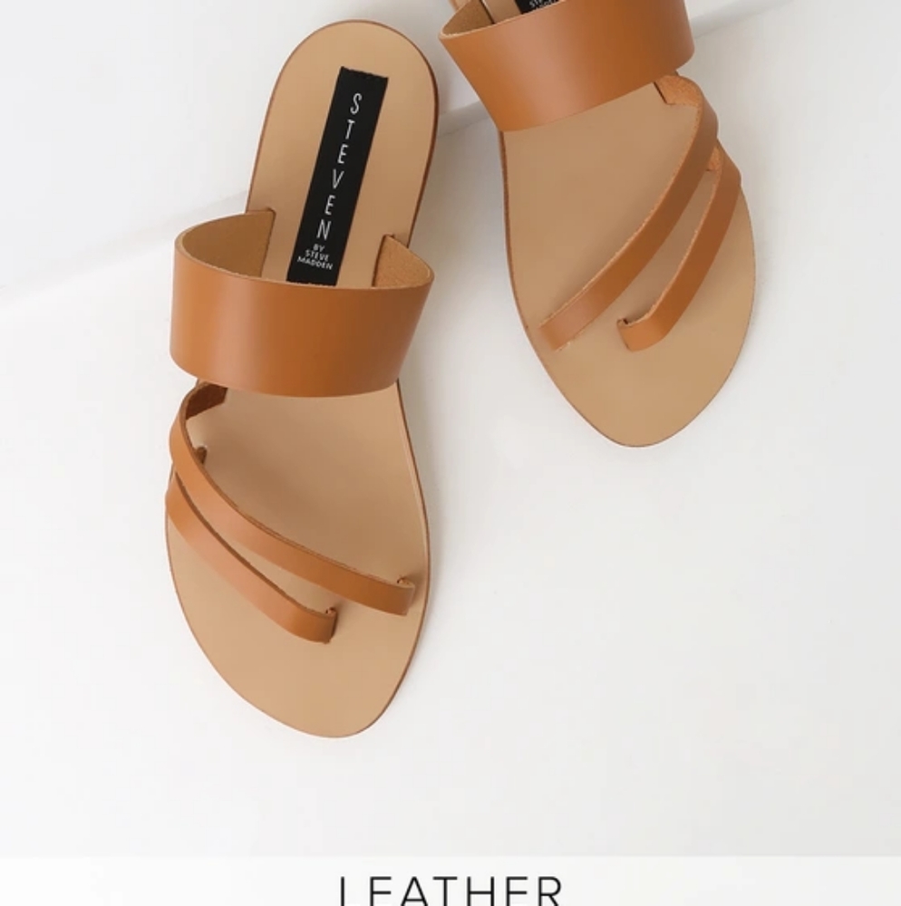 Steve madden Geena Cognac leather sandals - Picture 4 of 6